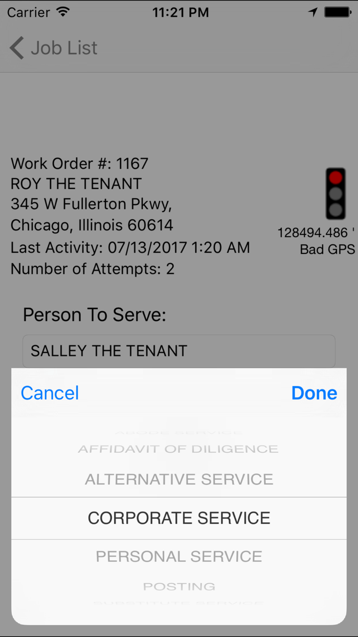 Process Server Mobile