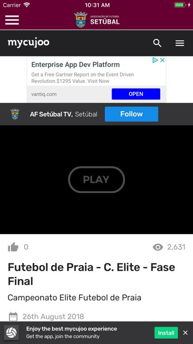 Associação Futebol Setúbal Screenshot