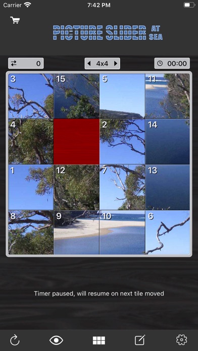 Picture Tile Slider At Sea Screenshot