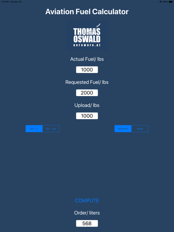 Screenshot #5 pour Aviation Fuel Calculator