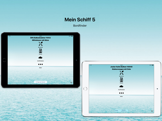 Mein Schiff 5 Bordfinder iPad app afbeelding 1