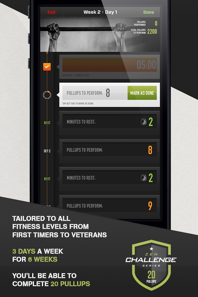 20 Pull Ups Trainer Challenge screenshot 2