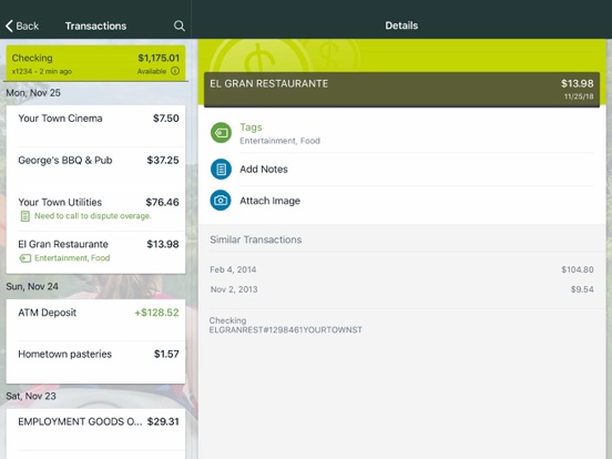 United Banking iPad screenshot 1 - Finance app