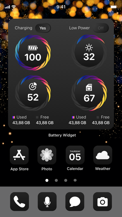 Screenshot #1 pour Battery Widget & Color Widgets