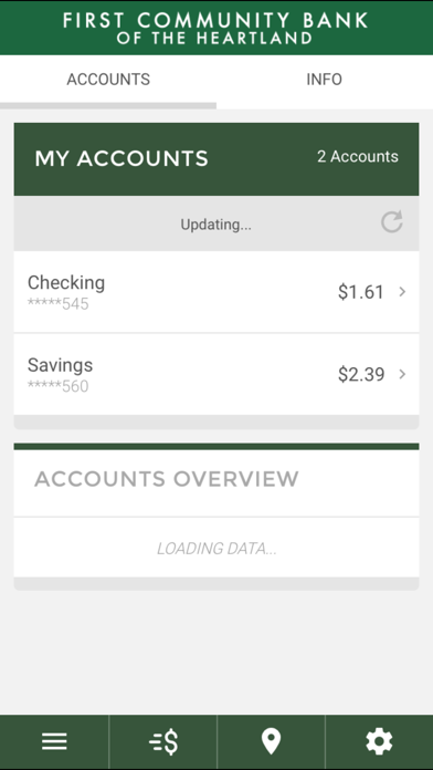 First Community Bank Heartland Screenshot