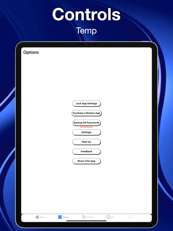 Simple Password List iPad screenshot 10 - Productivity app