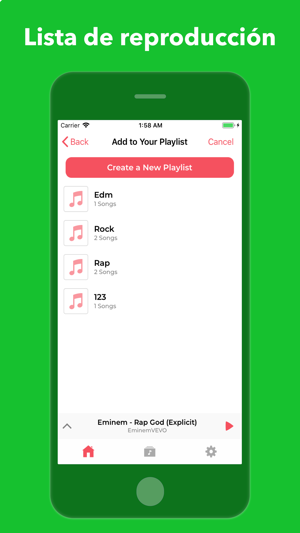 ‎Musicr- Escuchar musica player Screenshot