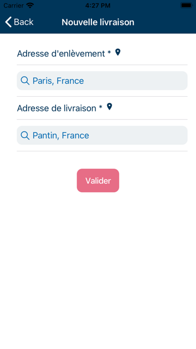 USEND Livraison Personnalisée Screenshot