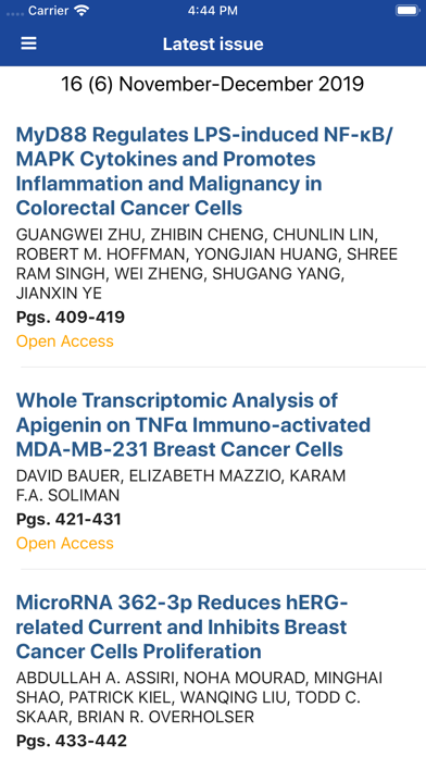 Cancer Genomics & Proteomics screenshot 3