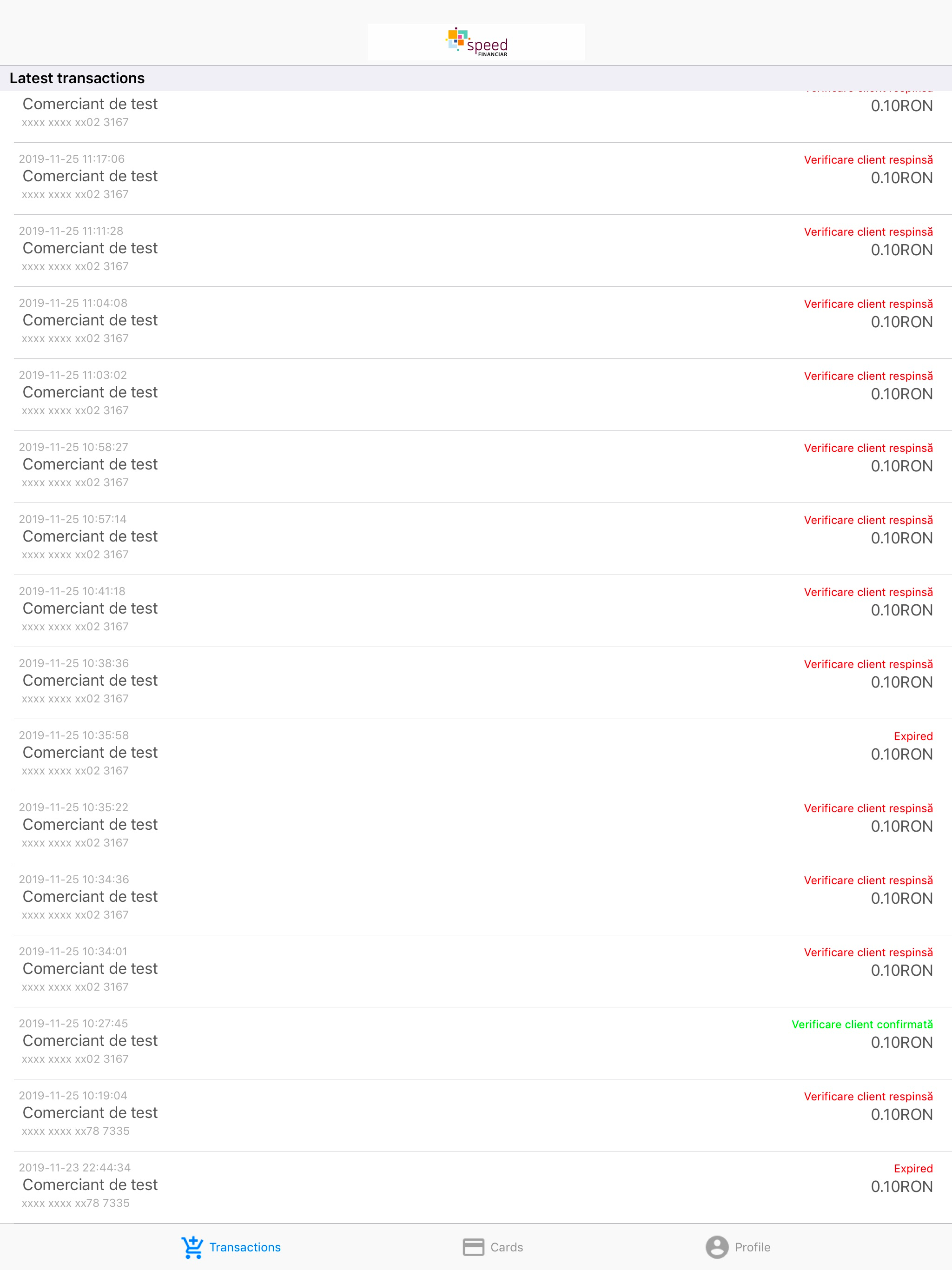 Speed Financiar 3DSecure