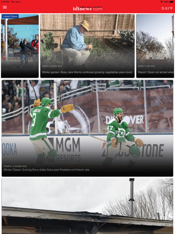 Temple Daily Telegram iPad screenshot 3 - News app
