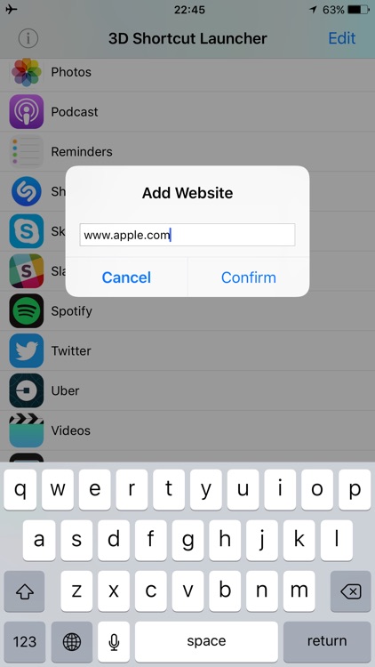 3D Shortcut Launcher