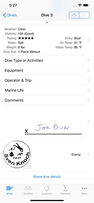 Dive Log on the App Store