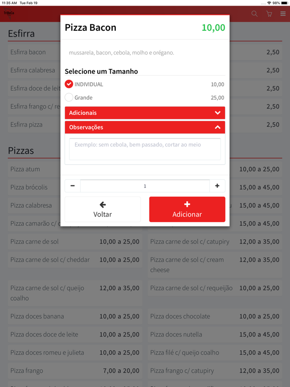 Screenshot #6 pour Tribeca Pizzas