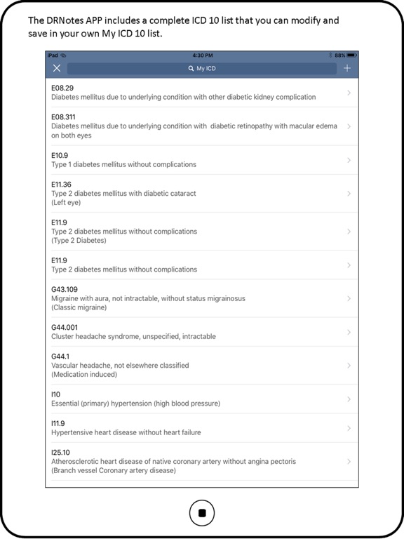 DRNotesMD iPad screenshot 2 - Medical app
