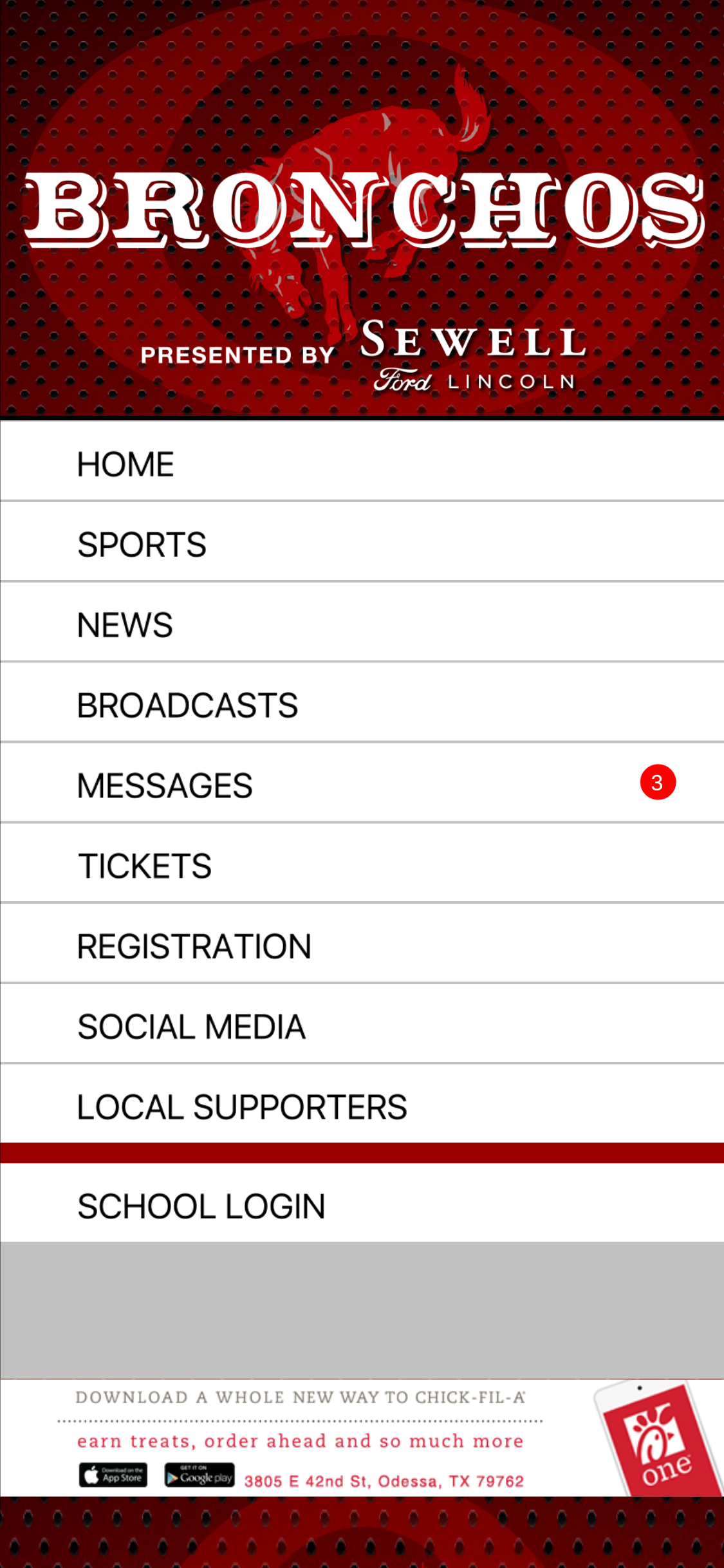 Odessa Bronchos Athletics screenshot 3