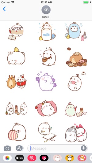 Cute Cartoon Bunny Stickers(圖2)-速報App