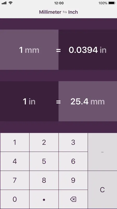 Millimetres to Inches screenshot 1 of 6