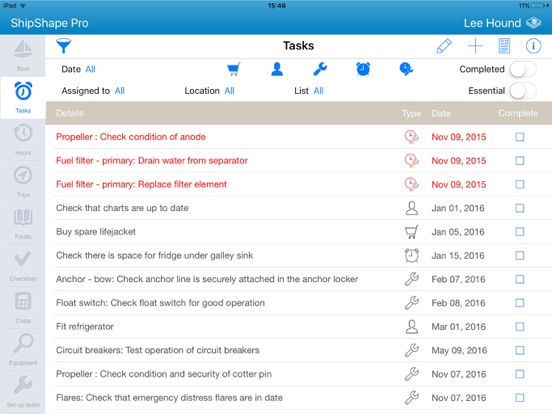 Screenshot #4 pour ShipShape Pro - Maintenance