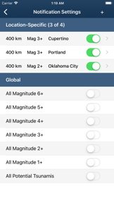 Earthquake Monitor screenshot