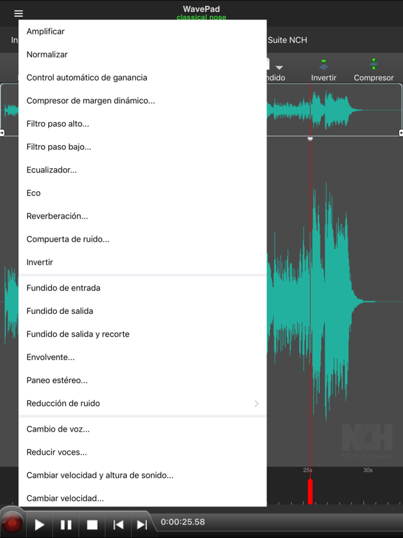 WavePad, editor de audio iPad screenshot 7 - Music app