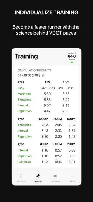 Running calculator for Android - Download