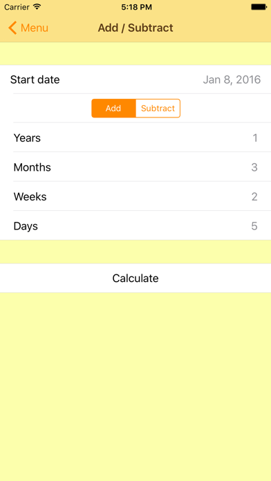 The Date Calculator PRO Screenshot