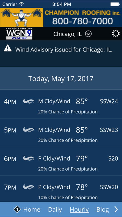 WGN-TV Chicago Weather Screenshot