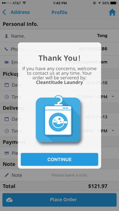 Cleantitude Laundry Screenshot