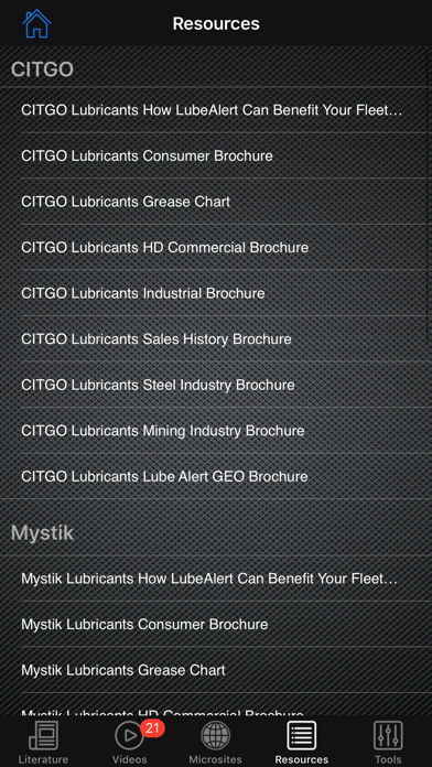 Lubricants Screenshot