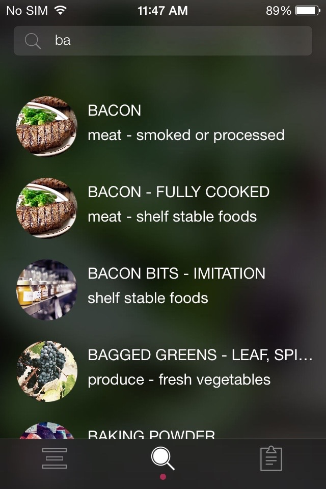 USDA FoodKeeper screenshot 2