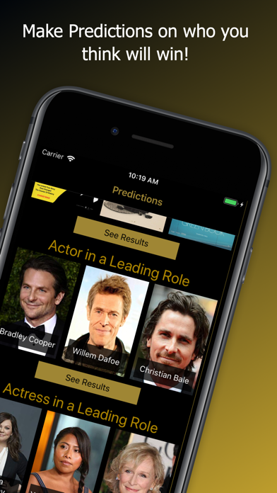 Awards Watchlist Screenshot
