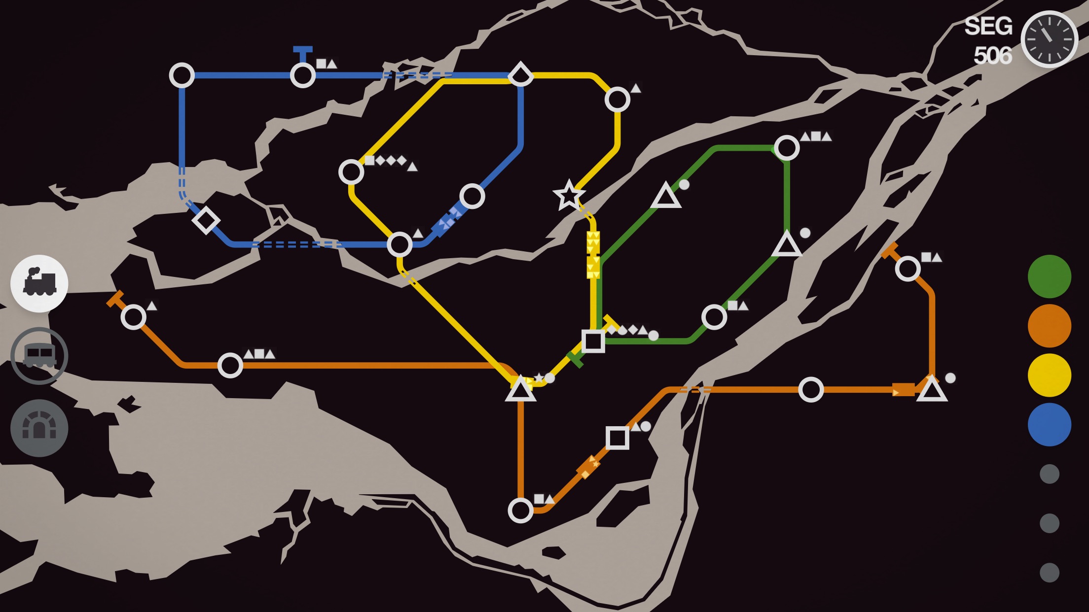 Screenshot do app Mini Metro