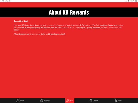 KB Rewards iPad screenshot 4 - Utilities app