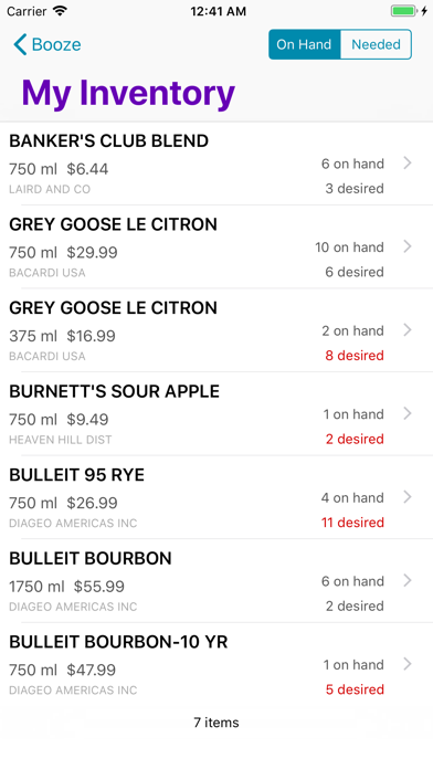 Michigan Liquor Inventory Screenshot