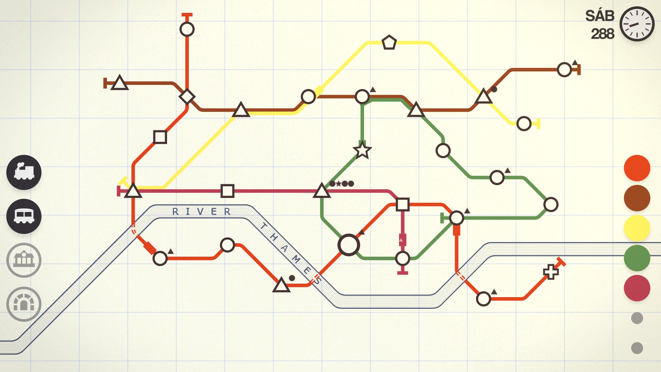 Screenshot do app Mini Metro