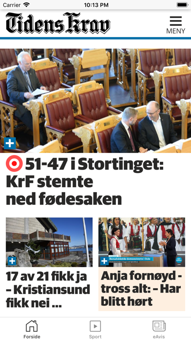 Tidens Krav Nyheter Screenshot