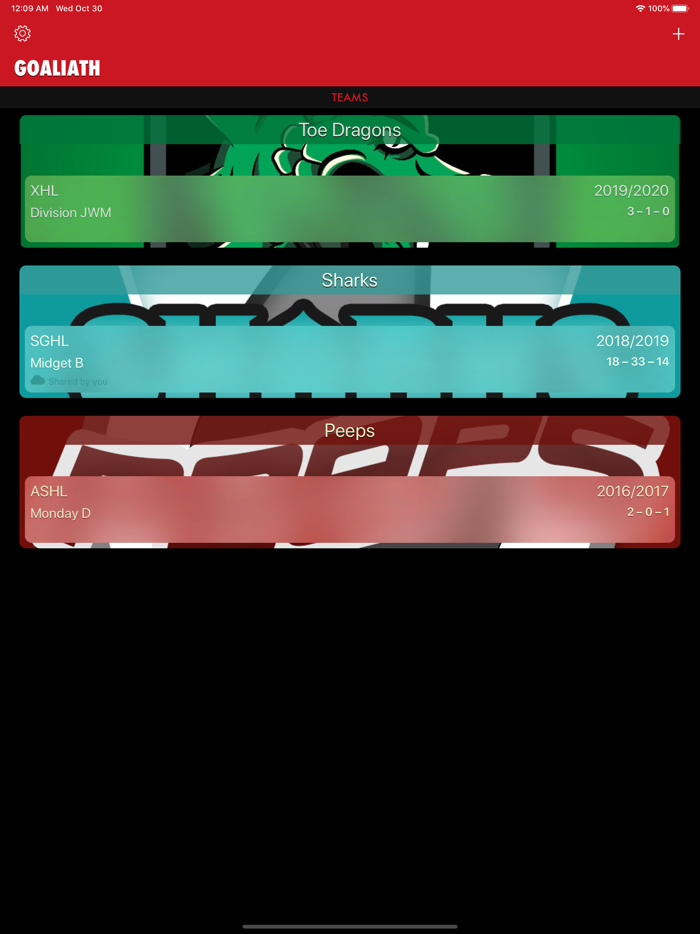 Goaliath Hockey Stats Tracker