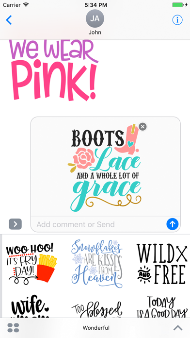 Screenshot #1 pour Wonderful Life - Sticker Pack
