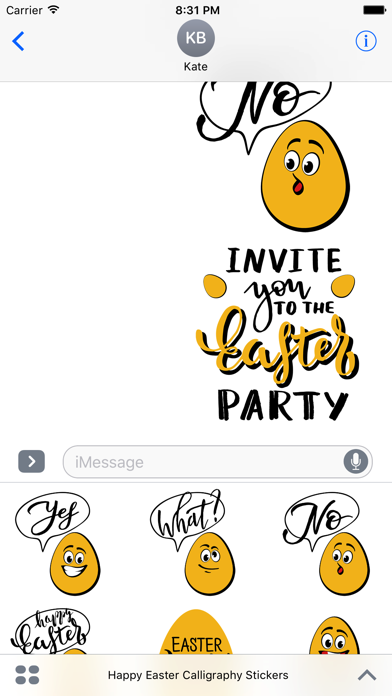 Easter Calligraphy Stickers Screenshot 4 - AppWisp.com