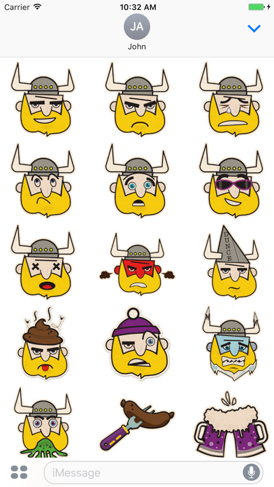 Screenshot #1 pour Vikings Head Sticker Pack