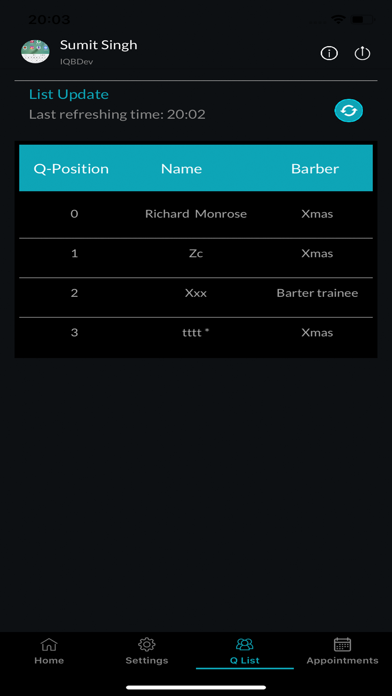 iQueueBarbers Screenshot