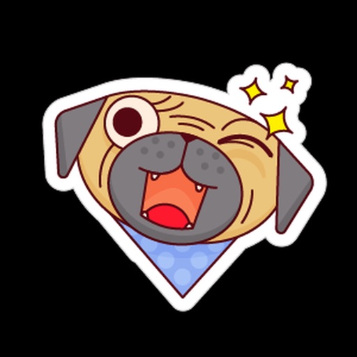 Bull Dog Smile Sticker icon