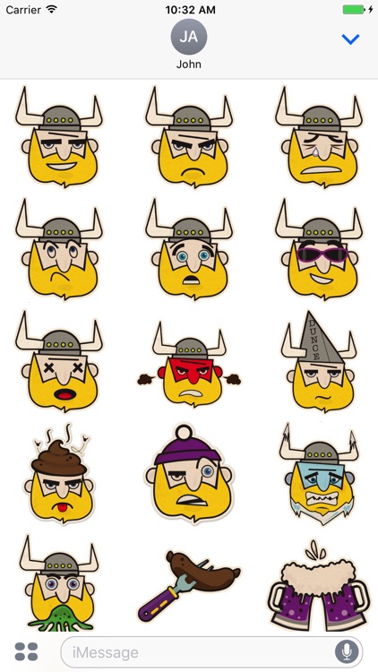 Vikings Head Sticker Pack screenshot-0