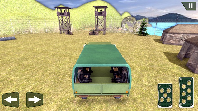 Military big truck driving 3D