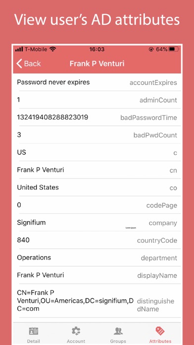 ADSignify - Active Directory Screenshot