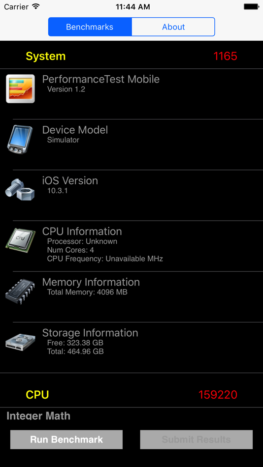 #1. PerformanceTest Mobile (iOS) 由: PassMark Software Inc