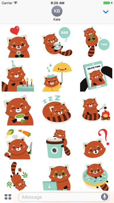 Red Panda Sticker Fun Screenshot