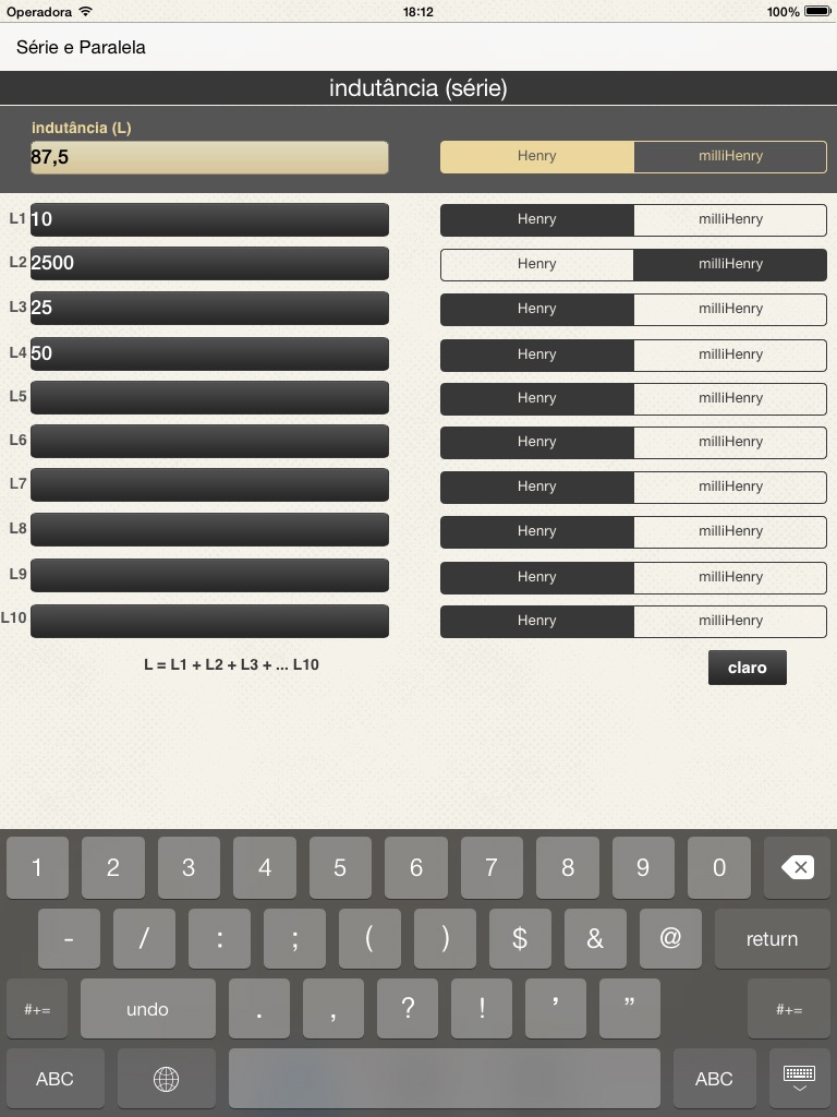 Elec Series & Parallel Calc. screenshot 3