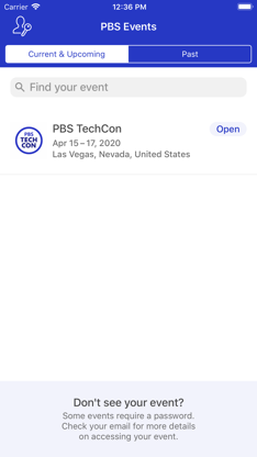 PBS EVENTS screenshot 2